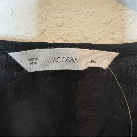 ACOS&A Ruffle Sleeve Tassel Front Top Small - Picture 7 of 8